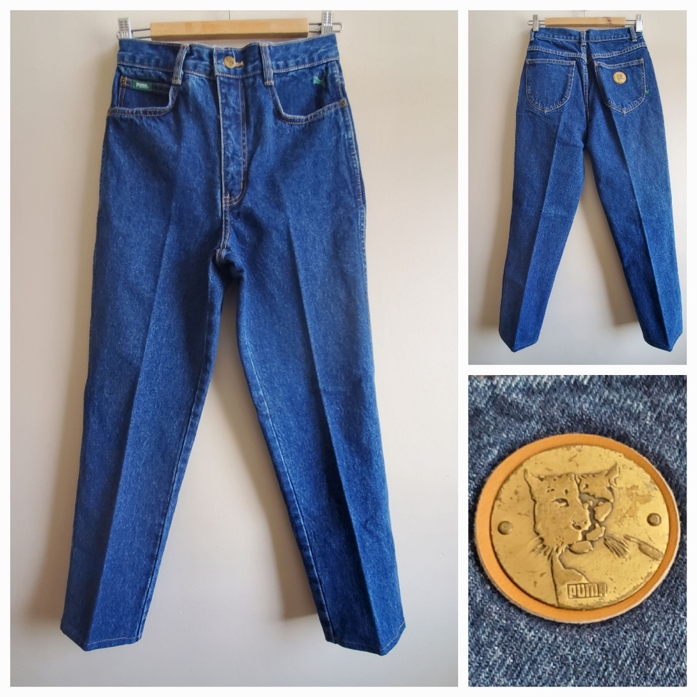 Vintage Puma Mom Jeans High Waisted